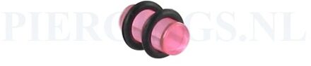 Plug acryl roze 6 mm 6 mm