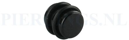 Plug acryl zwart 12 mm 12 mm