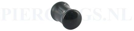 Plug glas zwart 6 mm 6 mm