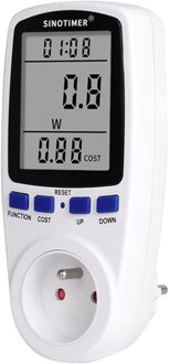 Plug In Power Meter Elektriciteit Analyzer Monitor Socket Voltage Wattmeter Huishoudelijke Stroomverbruik Energy Meter FR plug