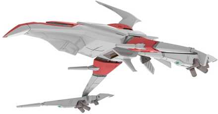 PLUM Dariusburst CS Core Plastic Kit 1/144 Legend Silver Hawk 3F-1B Space Fighter 14 cm