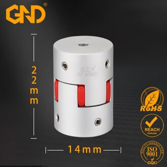 Plum Koppeling OD14 L22mm Aluminium Plum Flexibele As Koppeling Motor Connector Flexibele Koppeling 6.35x6.35
