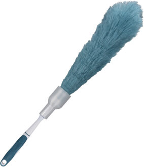 Plumeau/duster - synthetisch - blauw - 62 cm - plumeaus