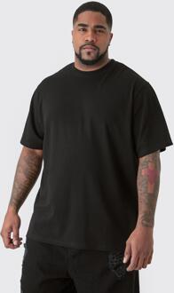 Plus Basic Crew Neck T-Shirt, Black - XXL