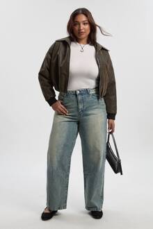 Plus Basics Hoge Taille Boyfriend Jeans, Ice Blue - 50