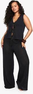 Plus Beach Strandbroek Met Wijde Pijpen, Black - 52