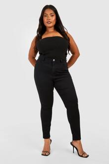 Plus Booty Boost High Rise Skinny Jeans, Black - 50