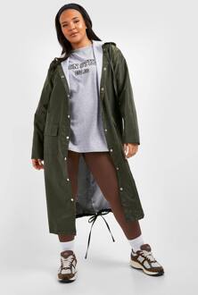 Plus Double Layer Shell Longline Regen Parka, Khaki - 54