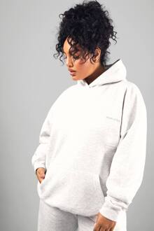 Plus Dsgn Studio Geborduurde Oversized Hoodie, Ash Grey - 44