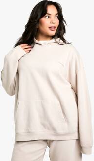 Plus Dsgn Studio Geborduurde Oversized Hoodie, Stone - 46