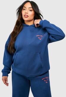 Plus Dsgn Studio Oversized Hoodie, Navy - 48
