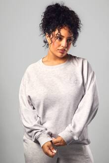 Plus Dsgn Studio Script Boxy Sweatshirt, Ash Grey - 46