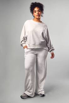 Plus Dsgn Studio Script Wide Leg Jogger, Ash Grey - 54