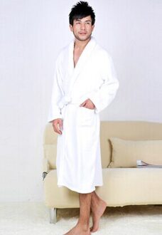 Plus Gewicht Handdoek Selecties mannen Katoen Badjas Turkse Katoenen Kimono Gewaad zwart / M