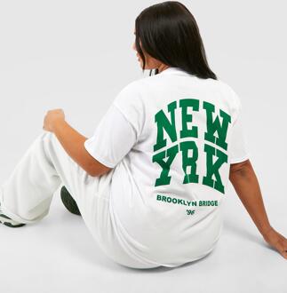 Plus New York Back Print T-Shirt, White - 20