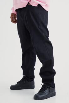 Plus Onbewerkte Slim Fit Jeans, True Black - 42