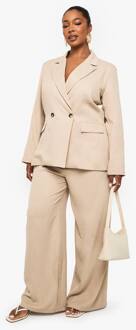 Plus Op Maat Gemaakte Rechte Broek, Stone - 48