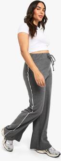 Plus Pin Stripe Side Stripe Wide Leg Trouser, Grey - 56