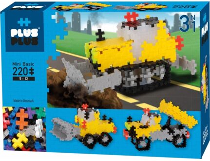 Plus-Plus Mini Basic Plus-plus Wegwerkers 3-in-1 - 220 Stuks - Bouwstenen Plus Plus