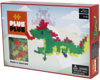 Plus-Plus Mini neon draakbouwset - 360 stukjes Groen