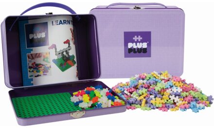 Plus-Plus Mini Pastel Plus-plus Reiskoffer - 600 Stuks - Bouwstenen Plus Plus