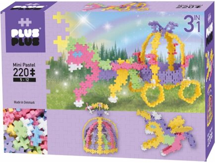 Plus-Plus Mini Pastel Plus-plus Sprookjes 3-in-1 - 220 Stuks - Bouwstenen Plus Plus