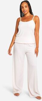 Plus Pointelle Cami En Broek Pyjama Set, Light Pink - 46