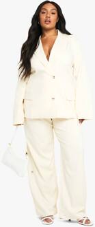 Plus Relaxte Op Maat Gemaakte Wijde Pijpenbroek, Lemon - 44