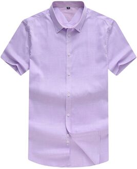 Plus Size 8XL Shirts Brand Mens 100% Katoenen Shirt Korte Mouw Camisa Masculina Herenkleding Toevallige Dunne Jurk shirts 2 / XXXL