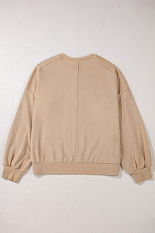 Plus Size Relaxed Fit Trui Bruin