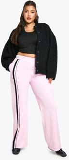 Plus Tricot Side Stripe Jogger, Baby Pink - 54