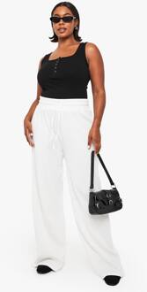 Plus Wafelbroek Met Trekkoord In De Taille, Ecru - 50