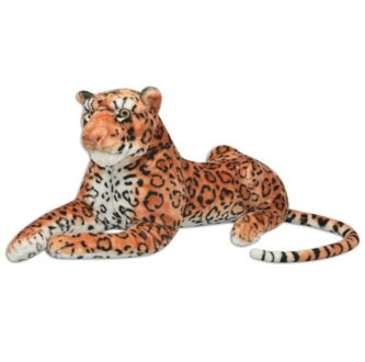 Plush leopard brown XXL
