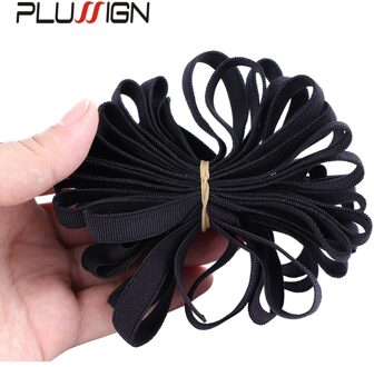 Plussign Goede 0.43 Inch Pruik Elastische Band Zwarte Kleur Voor Maken Pruiken En Kant Frontale Sluiting Pruik Accessoires 1 stks/partij Drak bruin 5 Yard