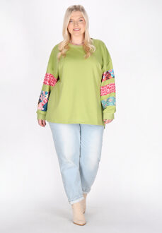 Plussize sweatshirt vrouwen Groen