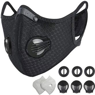 PM2.5 Valve Mask With 2 Filters 3 Exhaust Valves Half Face Reusable Mask Washable Couth Caps Sport Mouth Mask mondkapjes