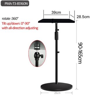 PMA-T3-85160 5Kg 850-1650Mm Universele Projector Monopod Stand Laptop Floor Houder Hoogte Verstelbare Met Lade 39X28.5Cm Base PMA-T3-85160N