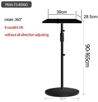 PMA-T3-85160 5Kg 850-1650Mm Universele Projector Monopod Stand Laptop Floor Houder Hoogte Verstelbare Met Lade 39X28.5Cm Base