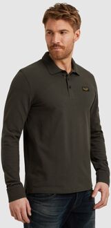 PME Legend American Classic Longsleeve Poloshirt Beluga Grijs - M