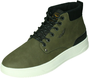 PME Legend Groene hoge sneakers met leren details PME Legend , Green , Heren - 46 Eu,42 Eu,43 Eu,44 EU