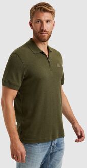 PME Legend Half-Zip Poloshirt Interlock Olijfgroen Donkergroen