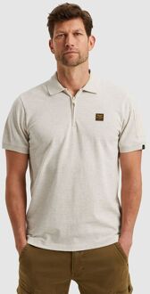 PME Legend Half-Zip Poloshirt Piqué Interlock Ecru Off-White - XL,XXL