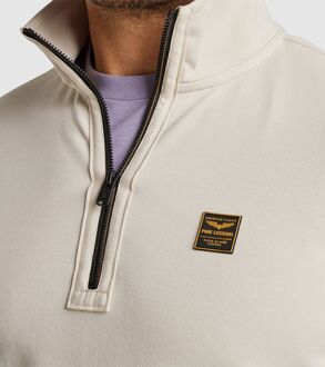 PME Legend Half Zip Trui Interlock Ecru Beige - L,XL