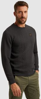 PME Legend Jacquard Structure Trui Antraciet Grijs - 3XL,L,M,XXL