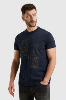 PME Legend Jersey T-Shirt Print Navy Donkerblauw - M,L,XL,XXL,3XL