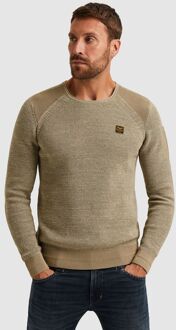 PME Legend Knitted Trui Melange Beige Khaki - 3XL
