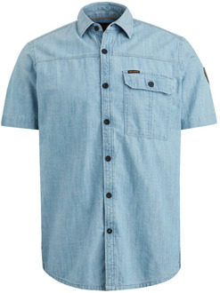 PME Legend Overhemd Chambray Indigo Blauw heren Jeans kleur - M,L,3XL,XL,XXL