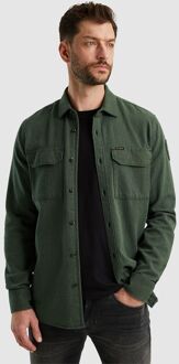 PME Legend Overhemd Flanel Herringbone Groen