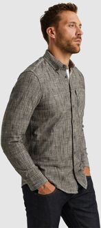 PME Legend Overhemd Print Slub Grijs