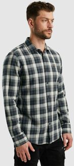PME Legend Overhemd Ruiten Grijs - L,M